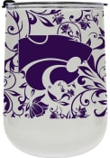 K-State Wildcats 18oz Floral Curved Stainless Steel Tumbler - Purple