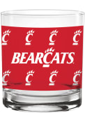 Red Cincinnati Bearcats 14oz Logo Rock Glass