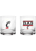 Red Cincinnati Bearcats 14oz Dad Rock Glass