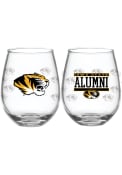 Missouri Tigers 15 oz Alumni Stemless Wine Glass