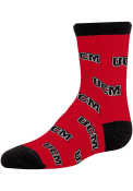 Central Missouri Mules Youth Allover Quarter Socks - Red