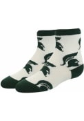 Michigan State Spartans Youth Allover Quarter Socks - Green