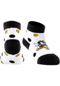 Emporia State Hornets Baby Polka Dot Quarter Socks - Black