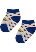 Kansas Jayhawks Baby Polka Dot Quarter Socks - Blue