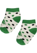 North Texas Mean Green Baby Polka Dot Quarter Socks - Green