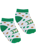 Wright State Raiders Baby Polka Dot Quarter Socks - Green