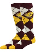 Central Michigan Chippewas Argyle Argyle Socks - Maroon