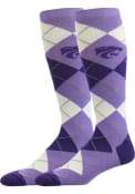 K-State Wildcats Argyle Argyle Socks - Purple