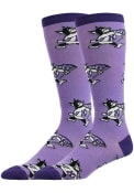 Purple K-State Wildcats Allover Mens Dress Socks