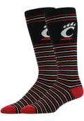 Red Cincinnati Bearcats Stripe Mens Dress Socks