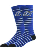 Grand Valley State Lakers Stripe Dress Socks - Blue