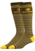 Western Michigan Broncos Stripe Dress Socks - Brown