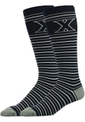 Xavier Musketeers Stripe Dress Socks - Blue