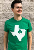 Rally Texas Green State Shape Shamrock Short Sleeve T Shirt