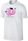 Cincinnati White Curly Flying Pig Short Sleeve T Shirt
