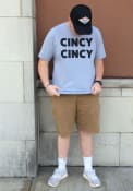 Original Retro Brand Cincinnati Grey Cincy Cincy Short Sleeve T Shirt