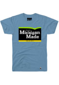 Rally Light Blue Michigan Made Short Sleeve T Shirt