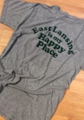 Rally Michigan Grey East Lansing Is My Happy Place Short Sleeve T Shirt