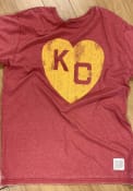 Kansas City Monarchs Original Retro Brand Heart Kansas City Fashion T Shirt - Red
