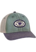K-State Wildcats Grey Troy 2T Meshback Adjustable Hat