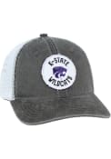 Grey K-State Wildcats Captiva Meshback Youth Adjustable Hat