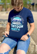 Unsalted Coast Pontoon Party Fashion T Shirt - Navy Blue