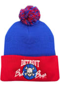 Detroit Pistons Bad Boys 2T Cuff Pom Knit - Blue