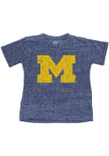 Michigan Wolverines Toddler Primary Logo T-Shirt - Navy Blue