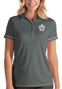 Toronto Maple Leafs Womens Antigua Salute Polo Shirt - Grey