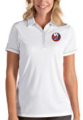 New York Islanders Womens Antigua Salute Polo Shirt - White