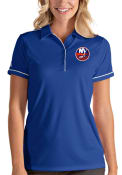 New York Islanders Womens Antigua Salute Polo Shirt - Blue