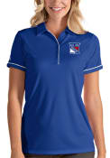 New York Rangers Womens Antigua Salute Polo Shirt - Blue