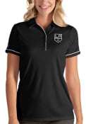 Los Angeles Kings Womens Antigua Salute Polo Shirt - Black