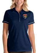 Florida Panthers Womens Antigua Salute Polo Shirt - Navy Blue
