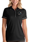 San Jose Sharks Womens Antigua Salute Polo Shirt - Black