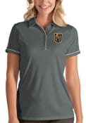 Vegas Golden Knights Womens Antigua Salute Polo Shirt - Grey