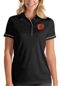 Calgary Flames Womens Antigua Salute Polo Shirt - Black