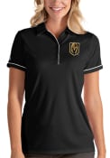 Vegas Golden Knights Womens Antigua Salute Polo Shirt - Black