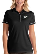Dallas Stars Womens Antigua Salute Polo Shirt - Black