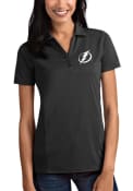 Tampa Bay Lightning Womens Antigua Tribute Polo Shirt - Grey
