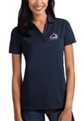 Colorado Avalanche Womens Antigua Tribute Polo Shirt - Navy Blue