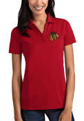 Chicago Blackhawks Womens Antigua Tribute Polo Shirt - Red