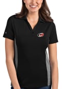 Carolina Hurricanes Womens Antigua Venture Polo Shirt - Black