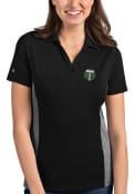 Portland Timbers Womens Antigua Venture Polo Shirt - Black