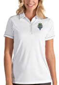 Seattle Sounders FC Womens Antigua Salute Polo Shirt - White