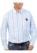 Kansas Jayhawks Antigua Keen Dress Shirt - Blue