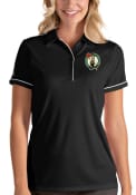 Boston Celtics Womens Antigua Salute Polo Shirt - Black