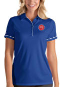 Detroit Pistons Womens Antigua Salute Polo Shirt - Blue