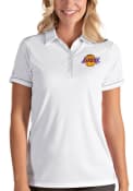 Los Angeles Lakers Womens Antigua Salute Polo Shirt - White