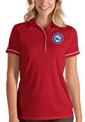 Philadelphia 76ers Womens Antigua Salute Polo Shirt - Red